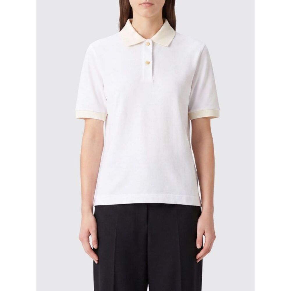 Jil Sander Women Jil Sander Cotton Polo Shirt With Contrasting Collar And Trims